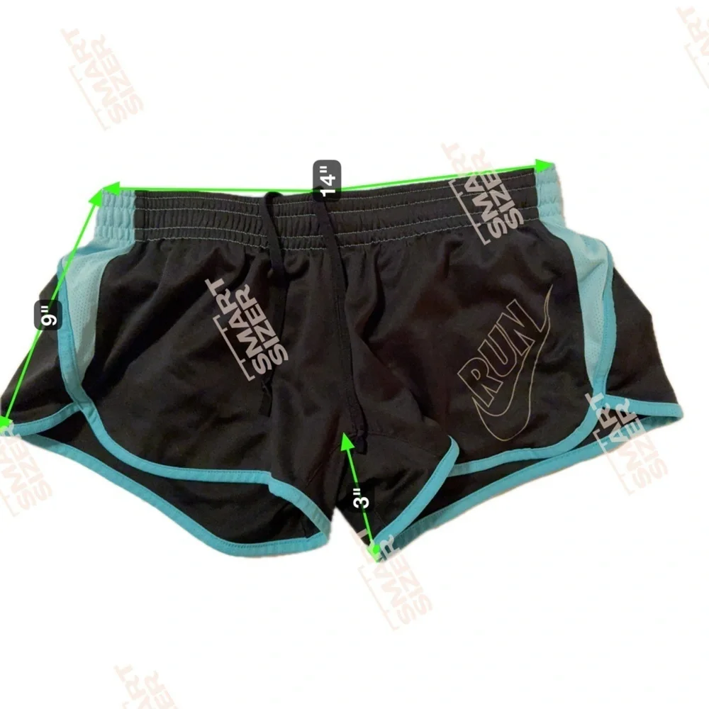 Nike Black and Teal Dri-FIT Shorts